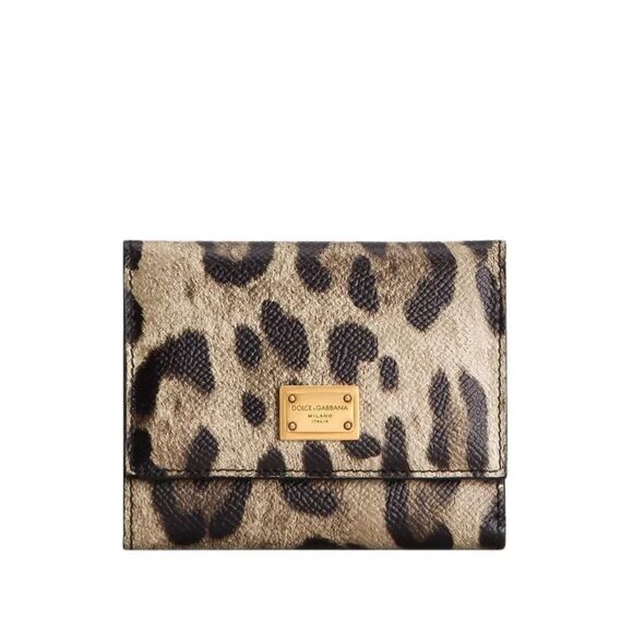 Dolce & Gabbana Women Leopard Print Zip Around Wallet